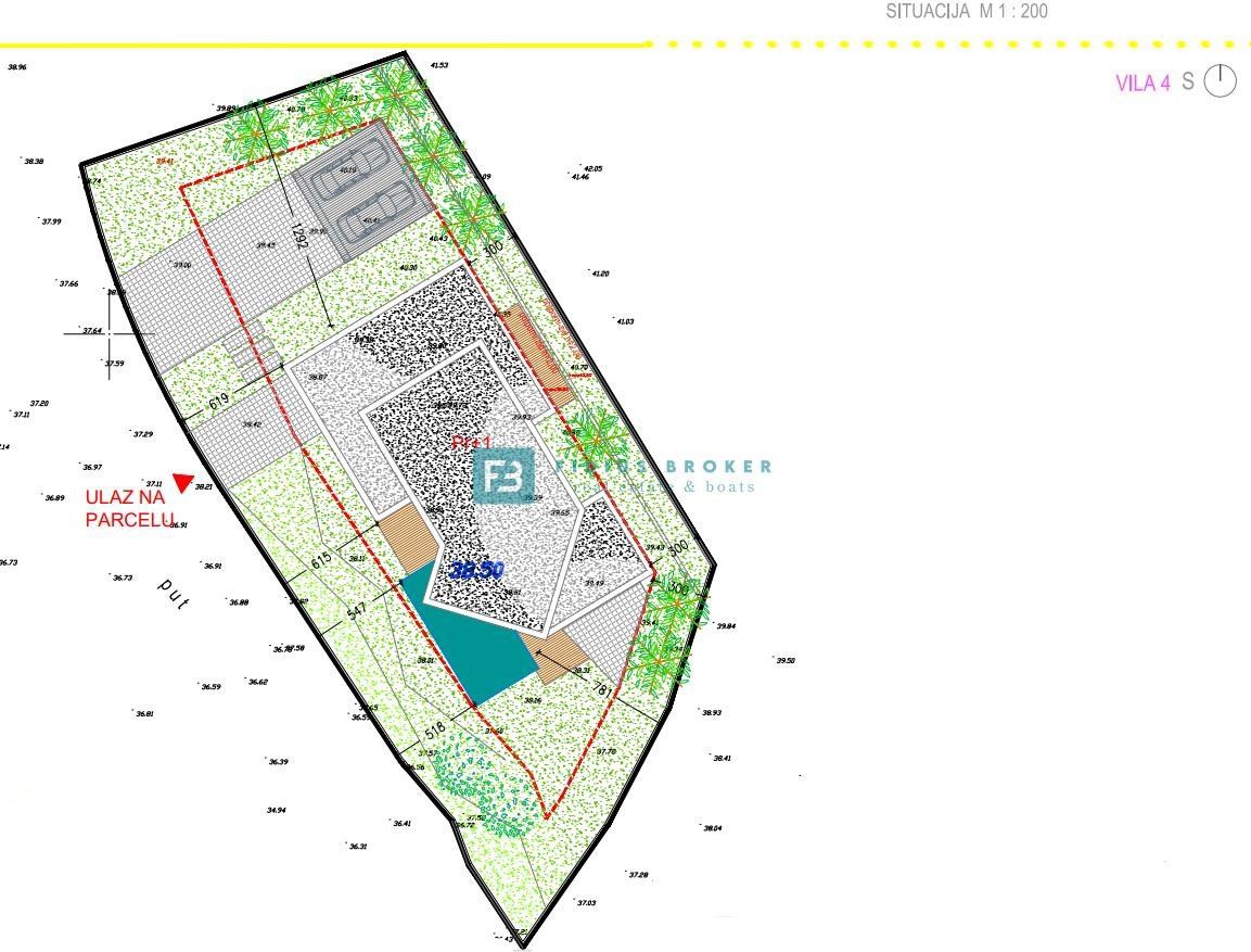 VODICE, nov projekt, luksuzna vila, pogled na morje, bazen, V4