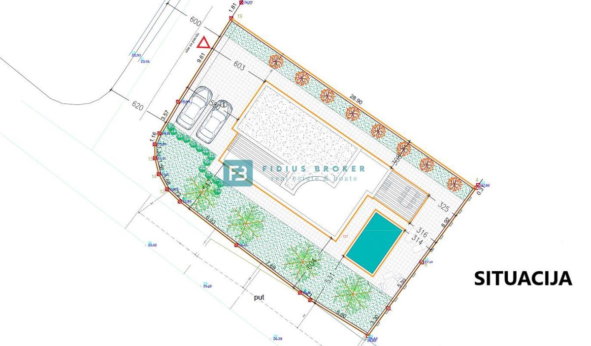 VODICE, nova, moderna samostojna hiša, bazen, garaža