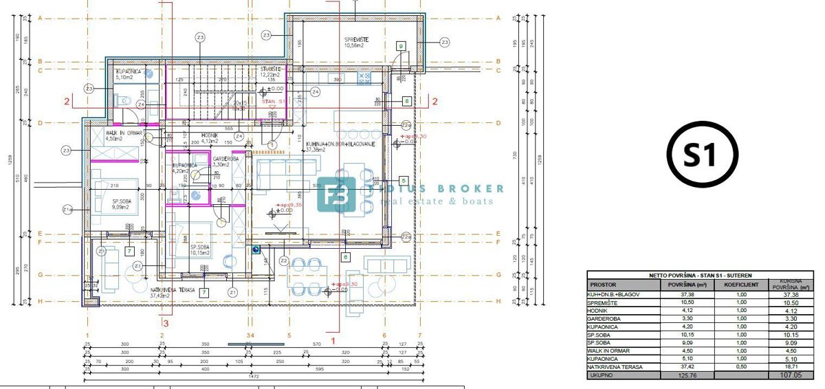 Apartmaj Tisno, 122,84m2
