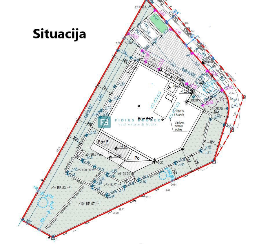 TRIBUNJ, novo, 118 m2, 450 m do plaže, pogled na morje, garaža, dvigalo