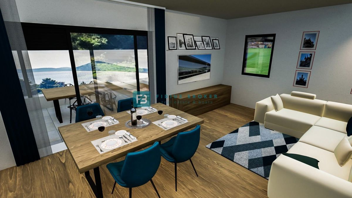 VODICE, novogradnja, 300 m od plaže, pritličje, vrt 121 m2