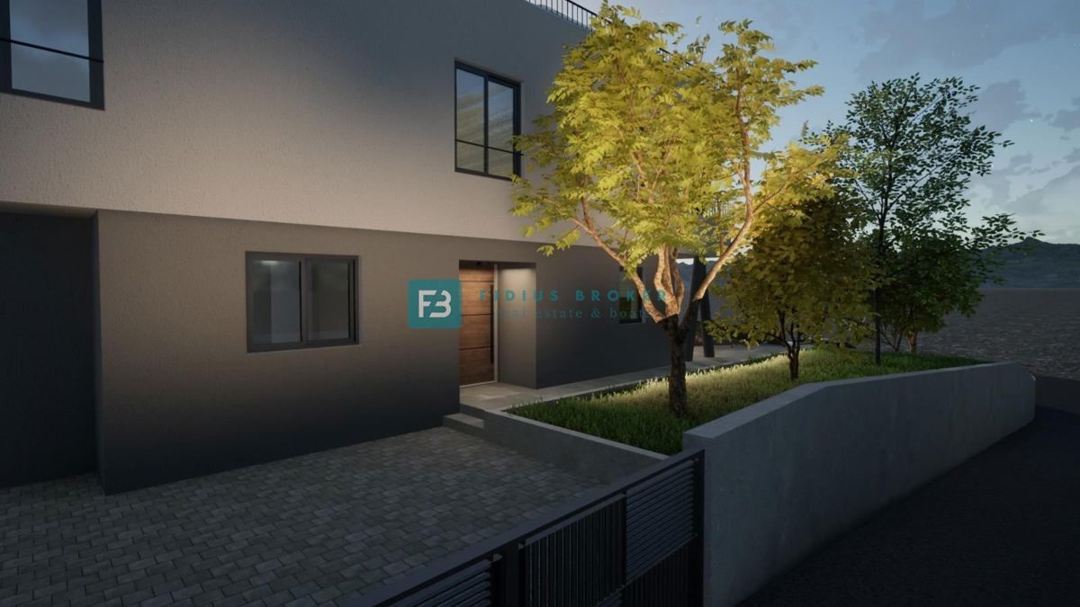 VODICE, novogradnja, dvoetažno stanovanje, pogled na morje, strešna terasa