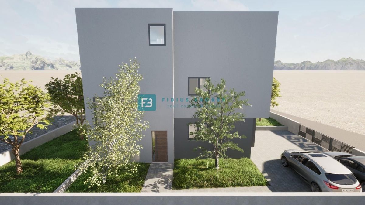 VODICE, novogradnja, dvoetažno stanovanje, pogled na morje, strešna terasa