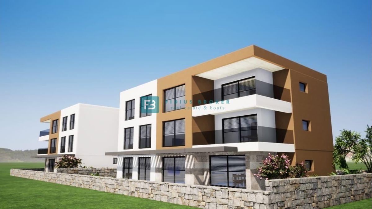 VODICE, novogradnja, luksuzno stanovanje, 70 m od plaže, pogled na morje, 3 spalnice