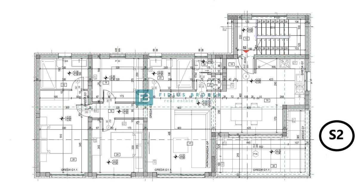VODICE, novogradnja, luksuzno stanovanje, 70 m od plaže, pogled na morje, 3 spalnice