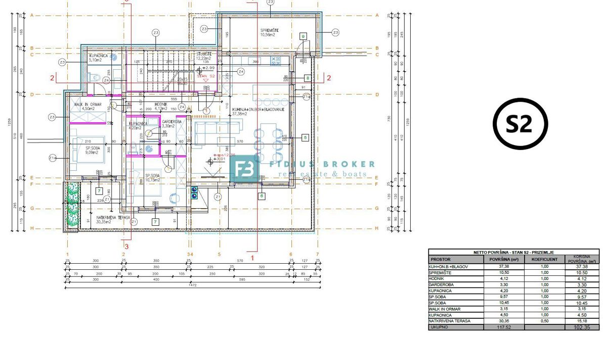 Apartmaj Tisno, 122,84m2