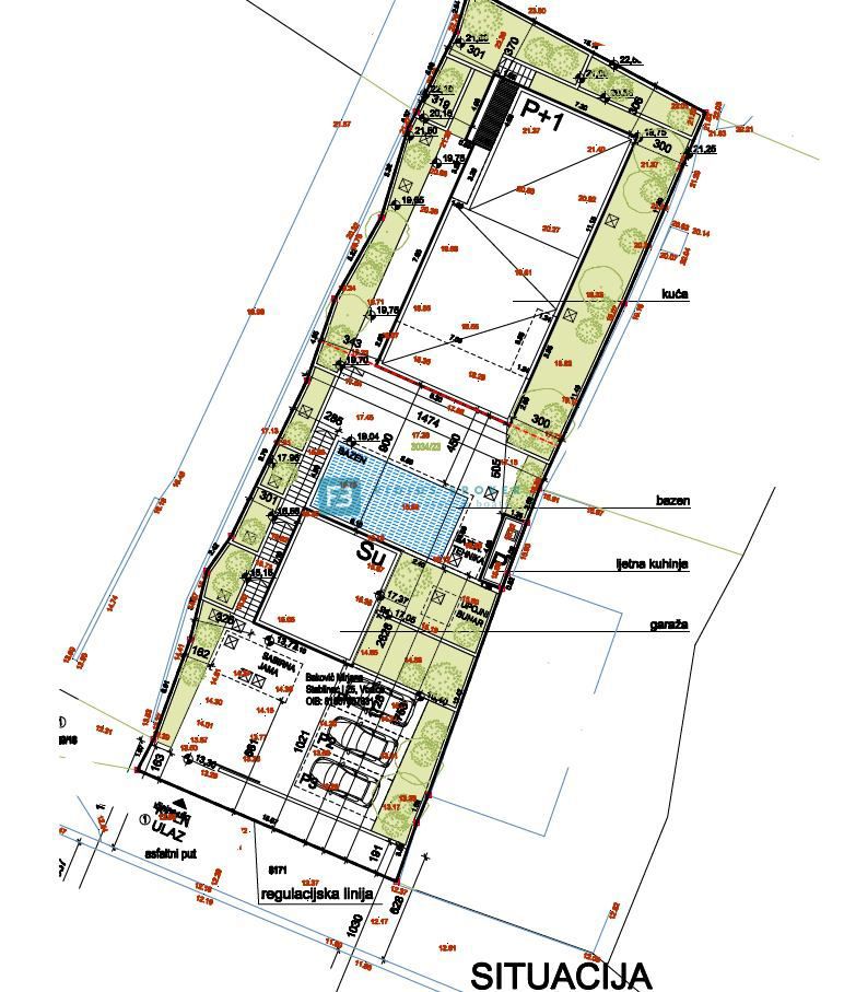 ŽABORIĆ, nova, luksuzno opremljena vila, panoramski razgled, 150 m od morja, bazen, garaža