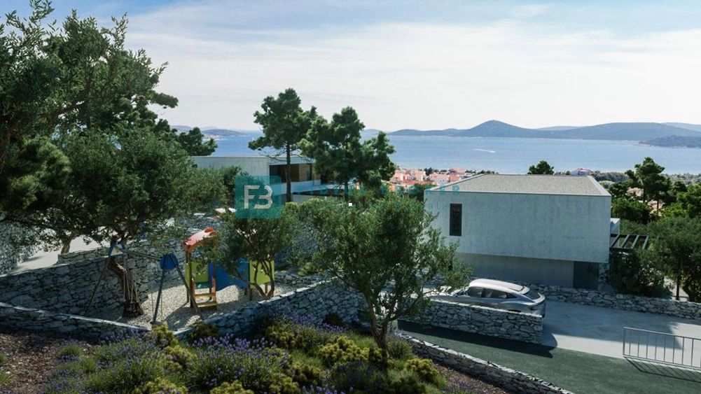VODICE, nov projekt, moderna vila, bazen, wellness, panoramski razgled, V1