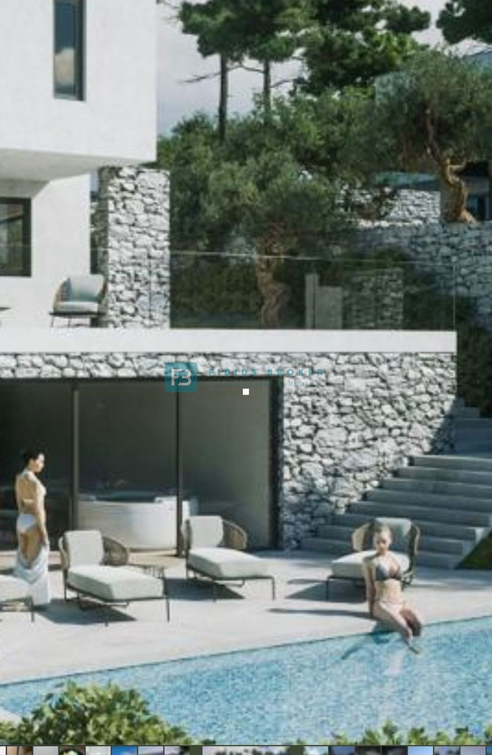 VODICE, nov projekt, moderna vila, bazen, wellness, panoramski razgled, V1