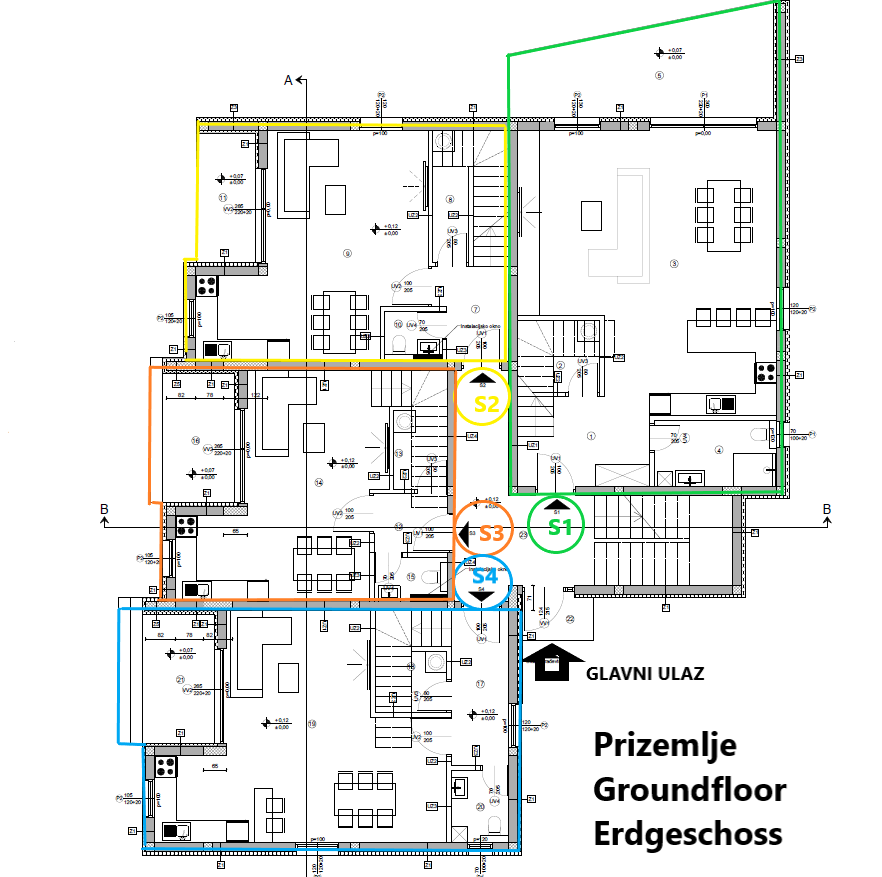 VODICE, novogradnja, dvonadstropno stanovanje, vrt 40 m2, S4