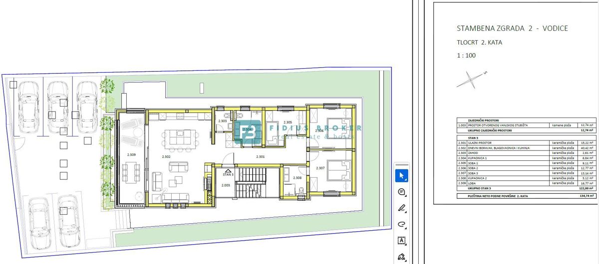 Apartmaj Vodice, 120m2