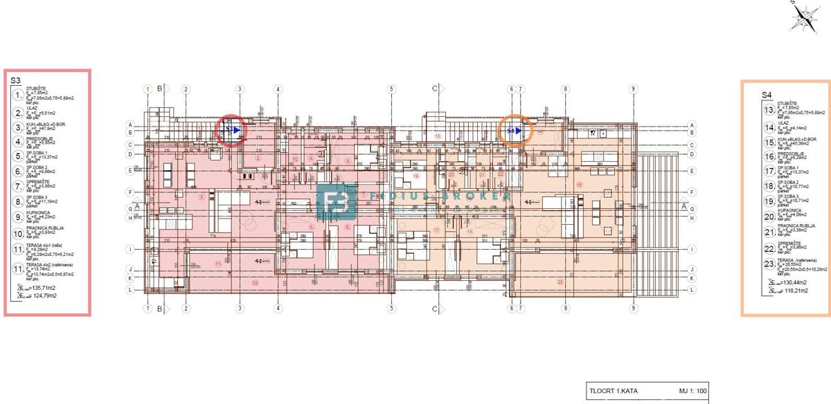 VODICE, novogradnja, 1. nadstropje, 3 spalnice, pogled na morje, shramba