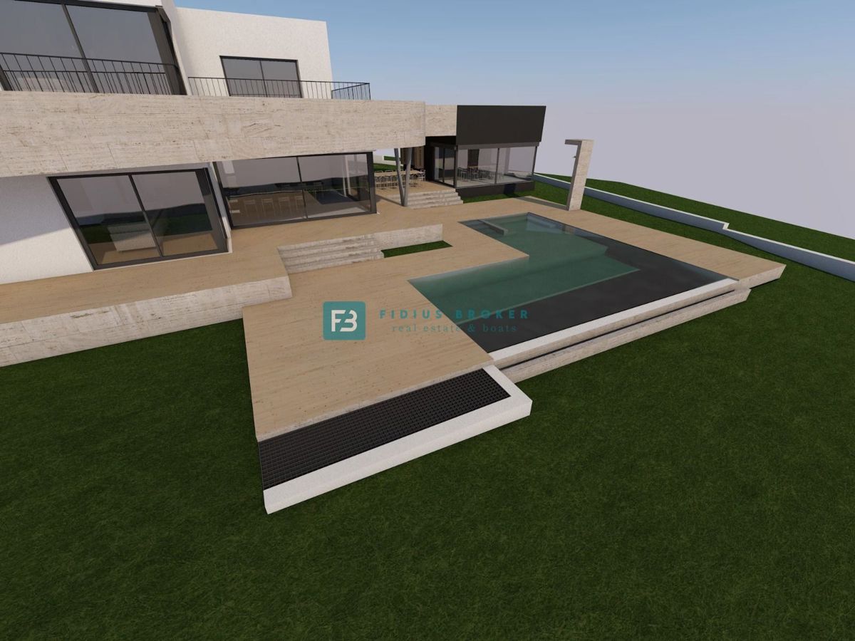 VODICE, nova, moderna atraktivna vila, bazen, savna, garaža