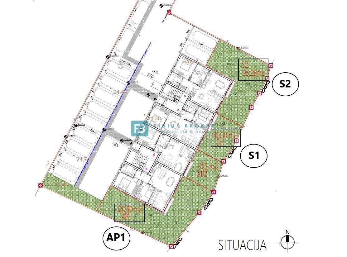 VODICE, nov projekt, pritličje, vrt 95 m2, mirna lokacija