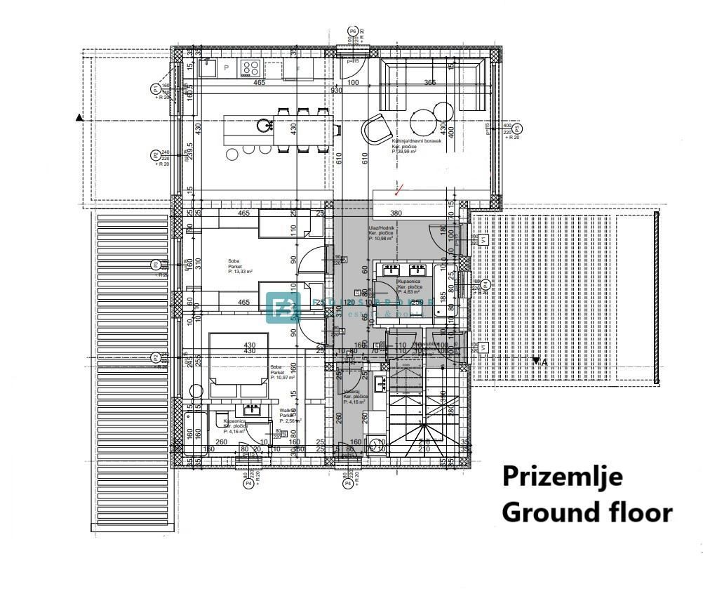 ŠIBENIK-BILICE, nova, opremljena luksuzna vila, 2 ločena apartmaja, 400 m od morja