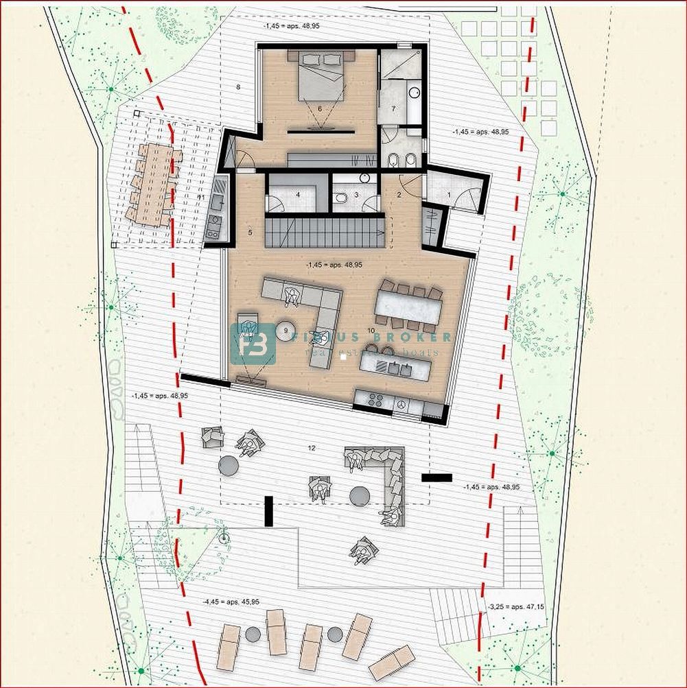 VODICE, nov projekt, moderna vila, bazen, wellness, panoramski razgled, V2