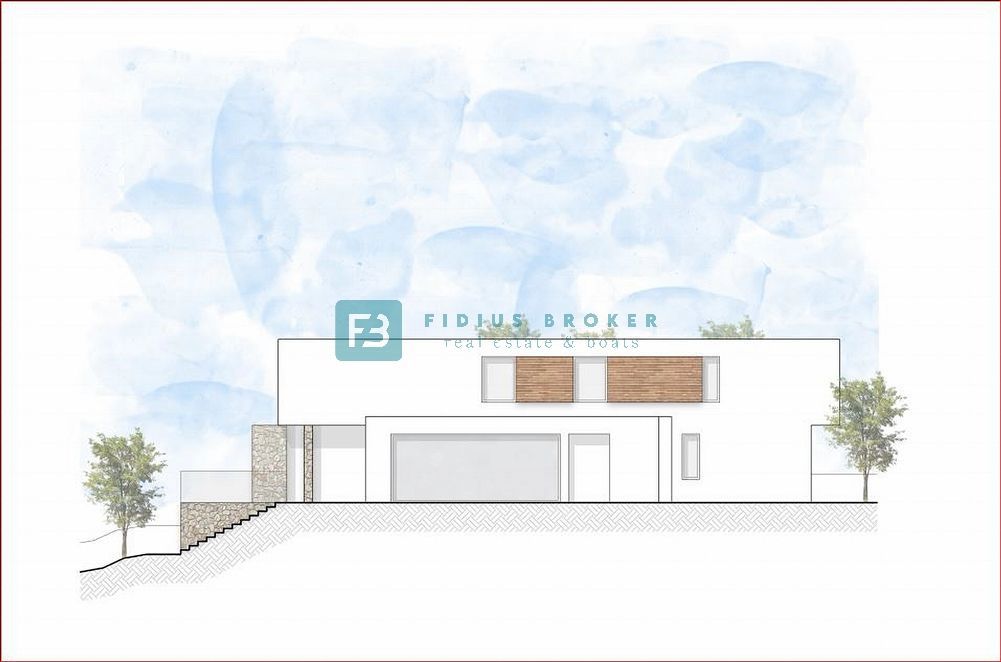VODICE, nov projekt, moderna vila, bazen, wellness, panoramski razgled, V2
