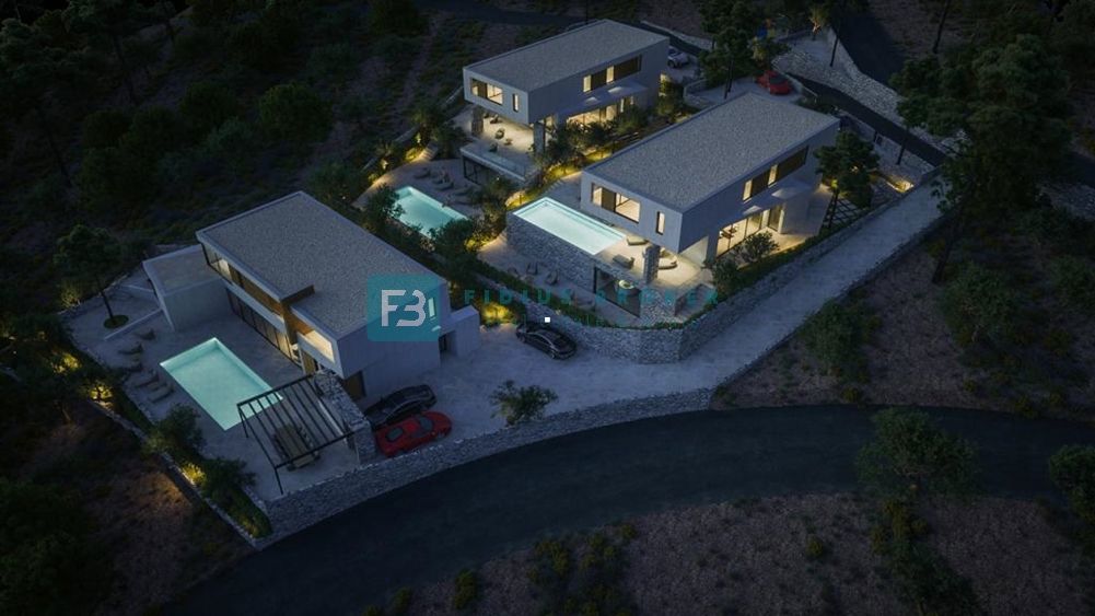 VODICE, nov projekt, moderna vila, bazen, wellness, panoramski razgled, V2