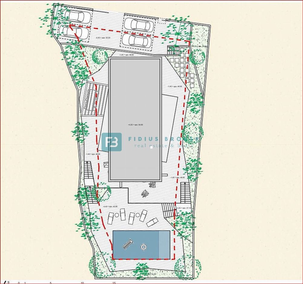 VODICE, nov projekt, moderna vila, bazen, wellness, panoramski razgled, V2