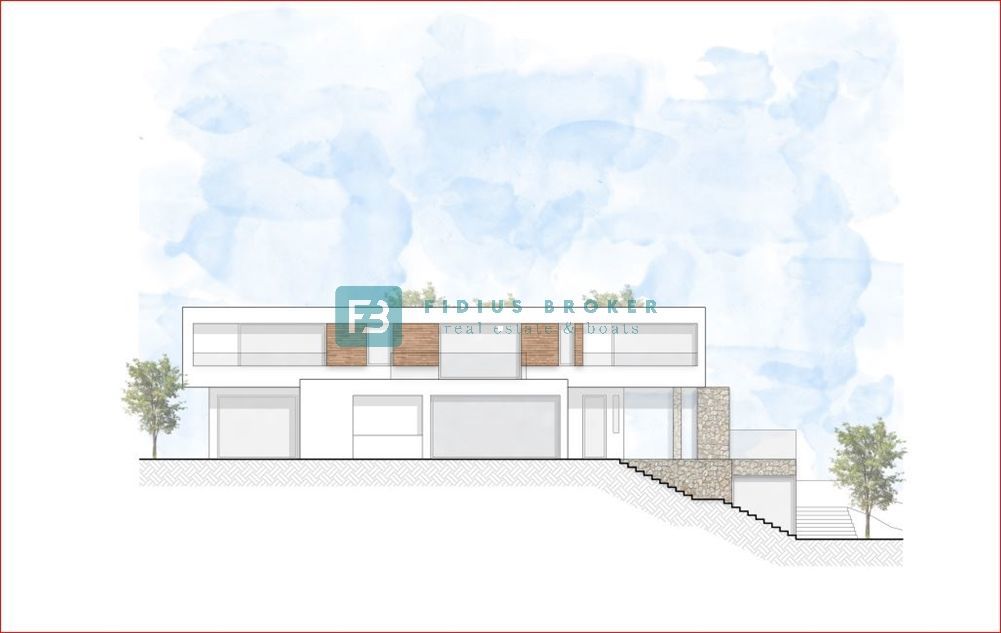 VODICE, nov projekt, moderna vila, bazen, wellness, panoramski razgled, V2