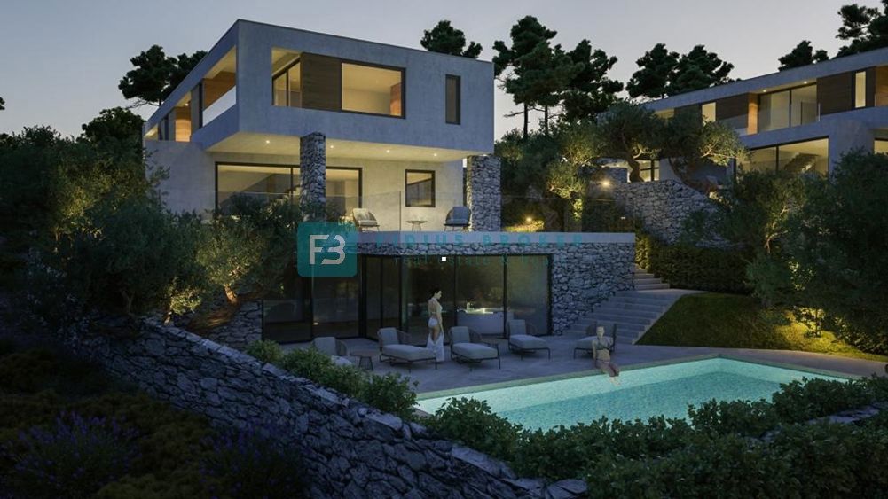 VODICE, nov projekt, moderna vila, bazen, wellness, panoramski razgled, V2