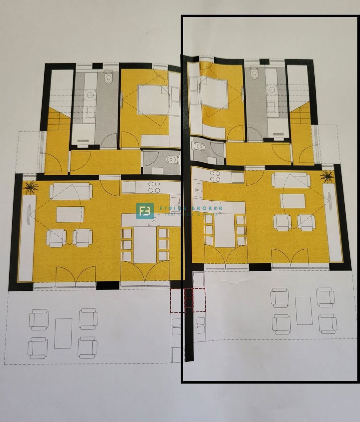TRIBUNJ, nova, dvojček, panoramski pogled na morje, bazen