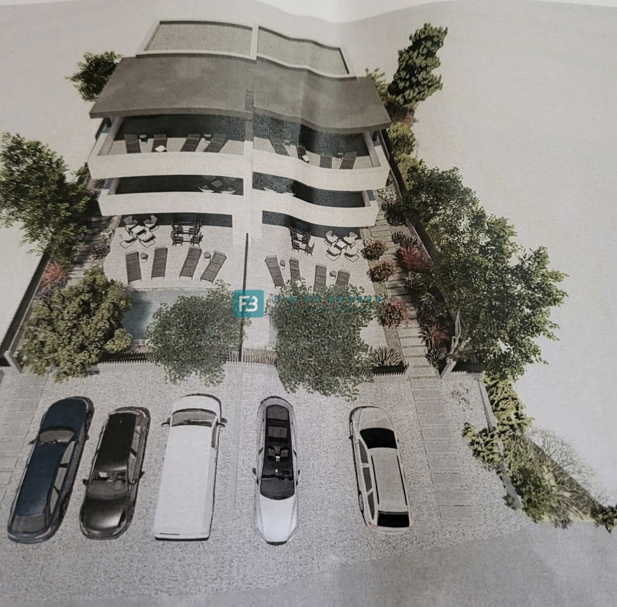 TRIBUNJ, nova, dvojček, panoramski pogled na morje, bazen