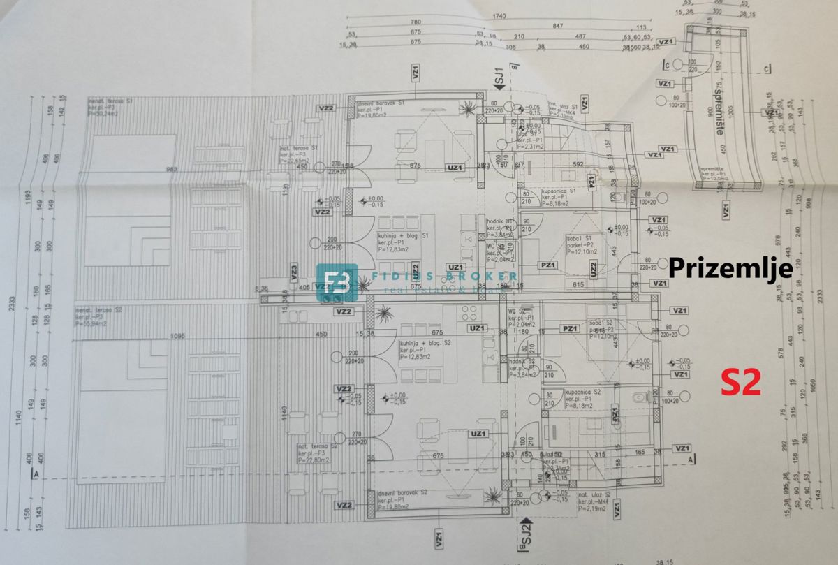 TRIBUNJ, nova, dvojček, panoramski pogled na morje, bazen