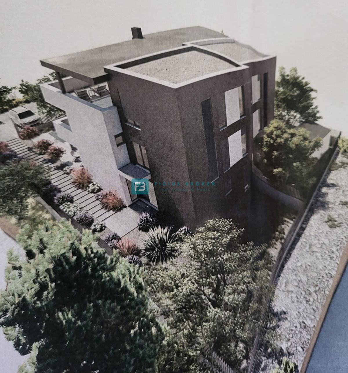 TRIBUNJ, nova, dvojček, panoramski pogled na morje, bazen