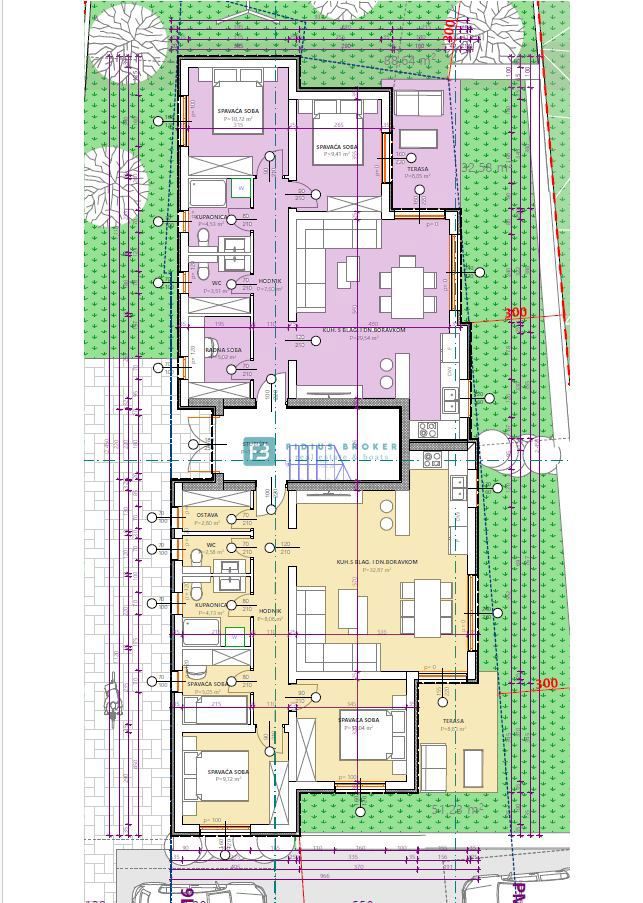 VODICE, novogradnja, pritličje, vrt 121 m2, 2 spalnici