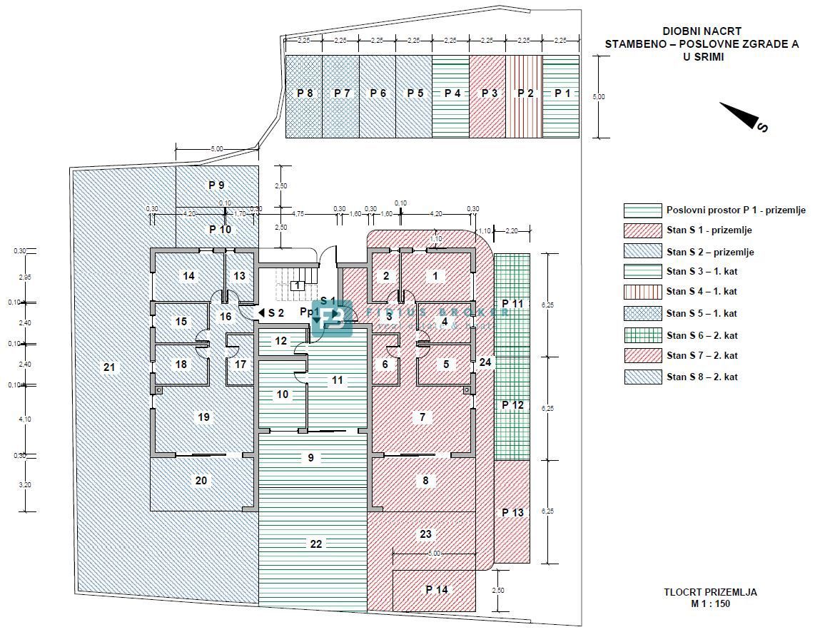 SRIMA, novo, 300 m od plaže, pogled na morje, 3 spalnice, 2 parkirni mesti