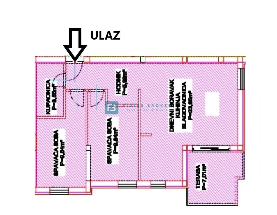 VODICE, novo, moderno opremljeno stanovanje, 1. nadstropje, blizu centra, 2 spalnici