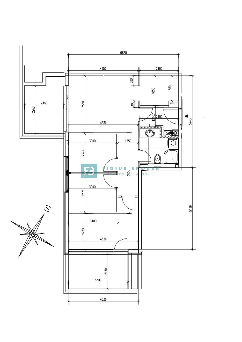 ŠIBENIK-ŠUBIĆEVAC, opremljeno stanovanje, 74,62 m2, 3s, dvigalo