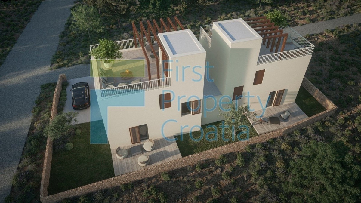 SI1680 – Moderne dvojne kuće s bazenima, u Tribunju, na prodaju