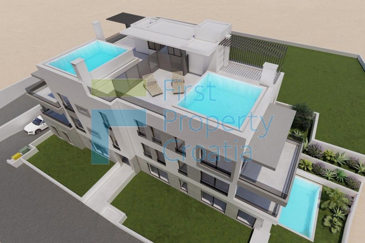 TG1752 - Luksuzni penthouse apartman s bazenom, Čiovo, na prodaju