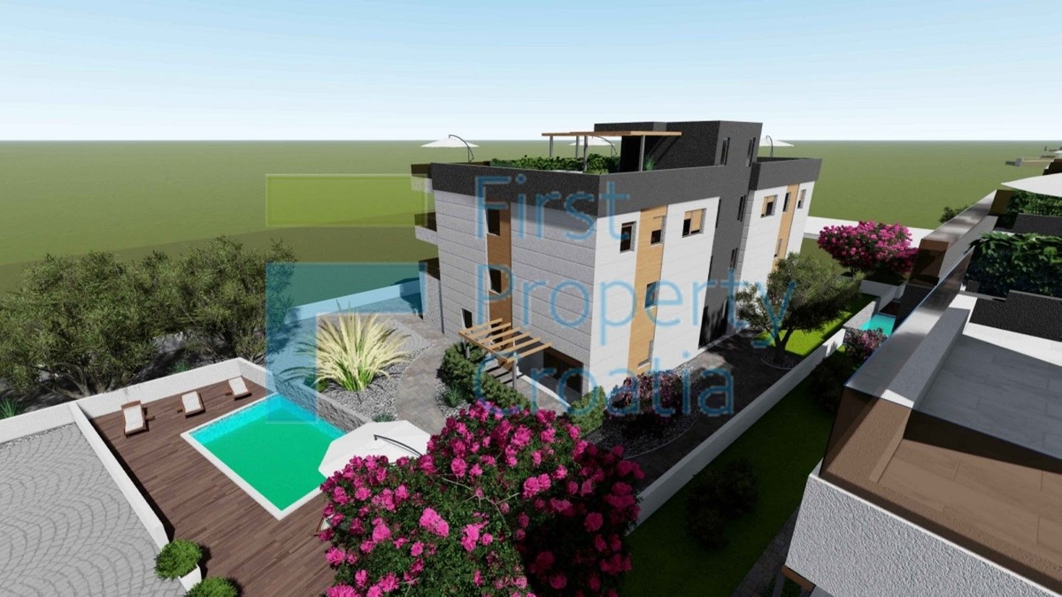 ZD1608 – Apartmani smješteni 110m od mora, okolica Zadra, na prodaju