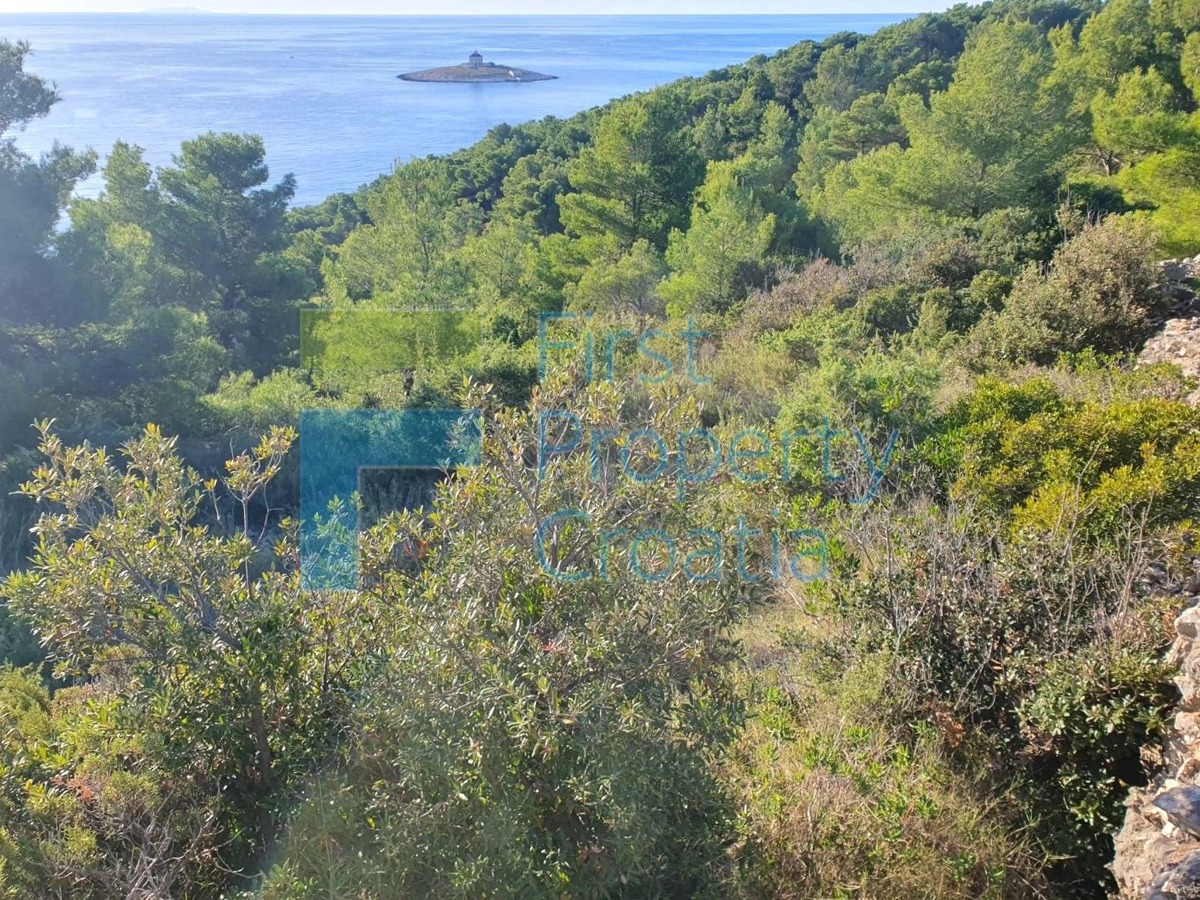 HV1685 - Veliko građevinsko zemljište iznad plaže, Hvar, na prodaju