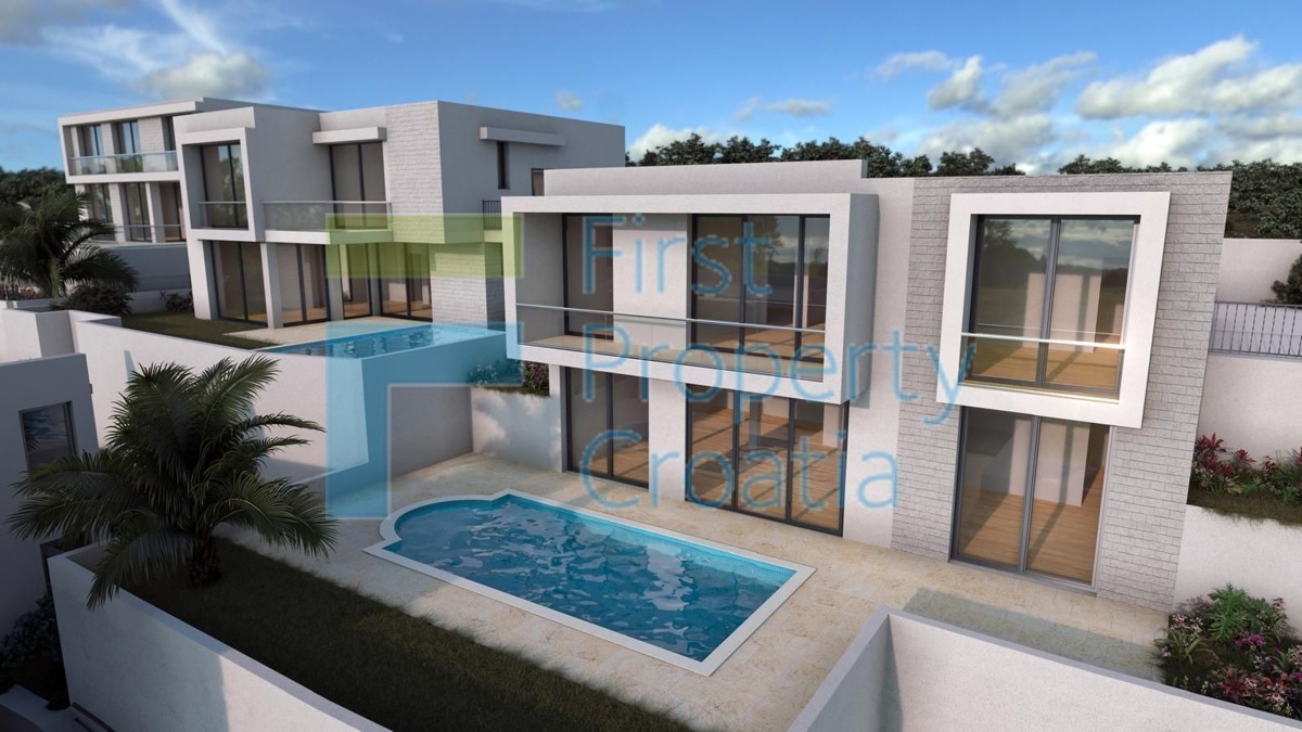 RG1728 - Vile s panoramskim pogledom, okolica Rogoznice, na prodaju