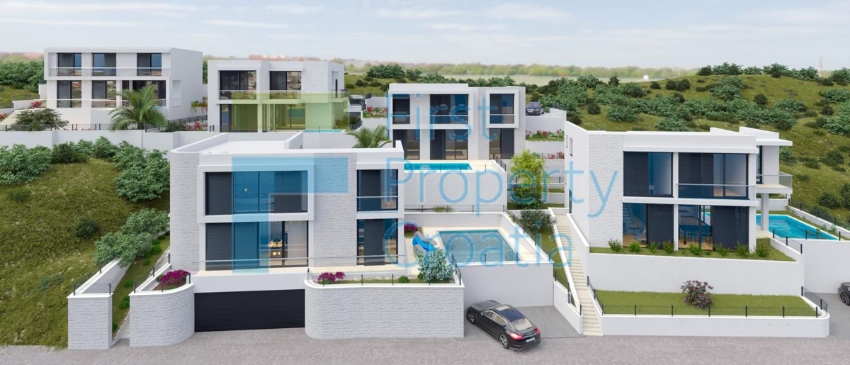 RG1728 - Vile s panoramskim pogledom, okolica Rogoznice, na prodaju