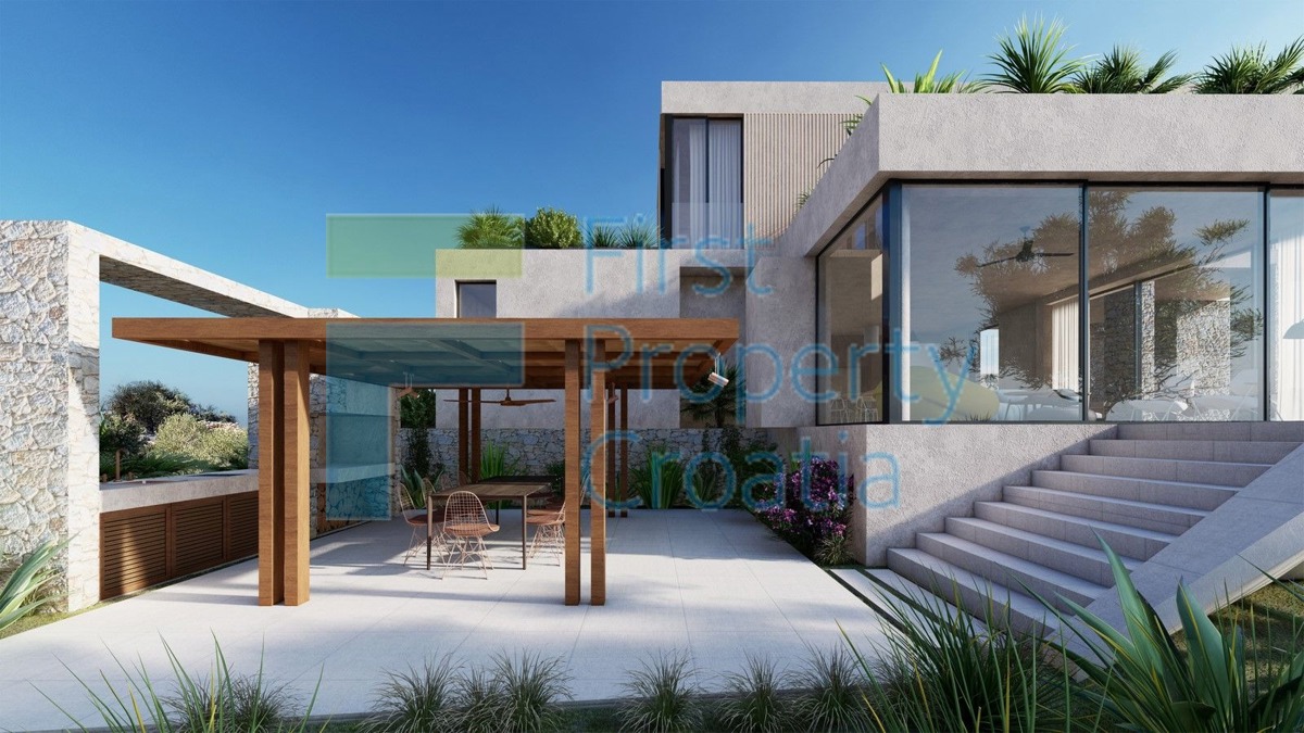 RG1719 - Luksuzna vila 170m iznad plaže, okolica Rogoznice, na prodaju