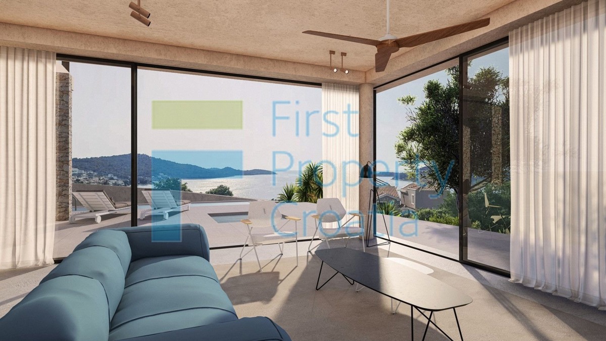 RG1719 - Luksuzna vila 170m iznad plaže, okolica Rogoznice, na prodaju