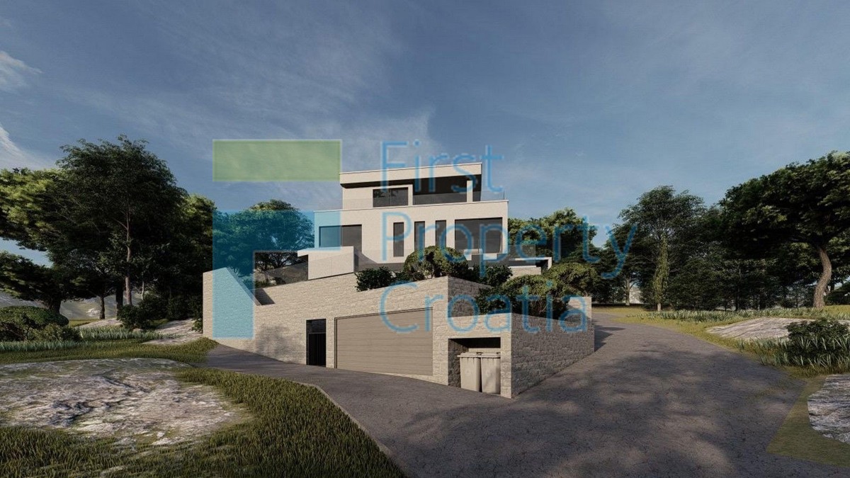 BR1718 - Prostrana vila urbanog dizajna, otok Brač, na prodaju