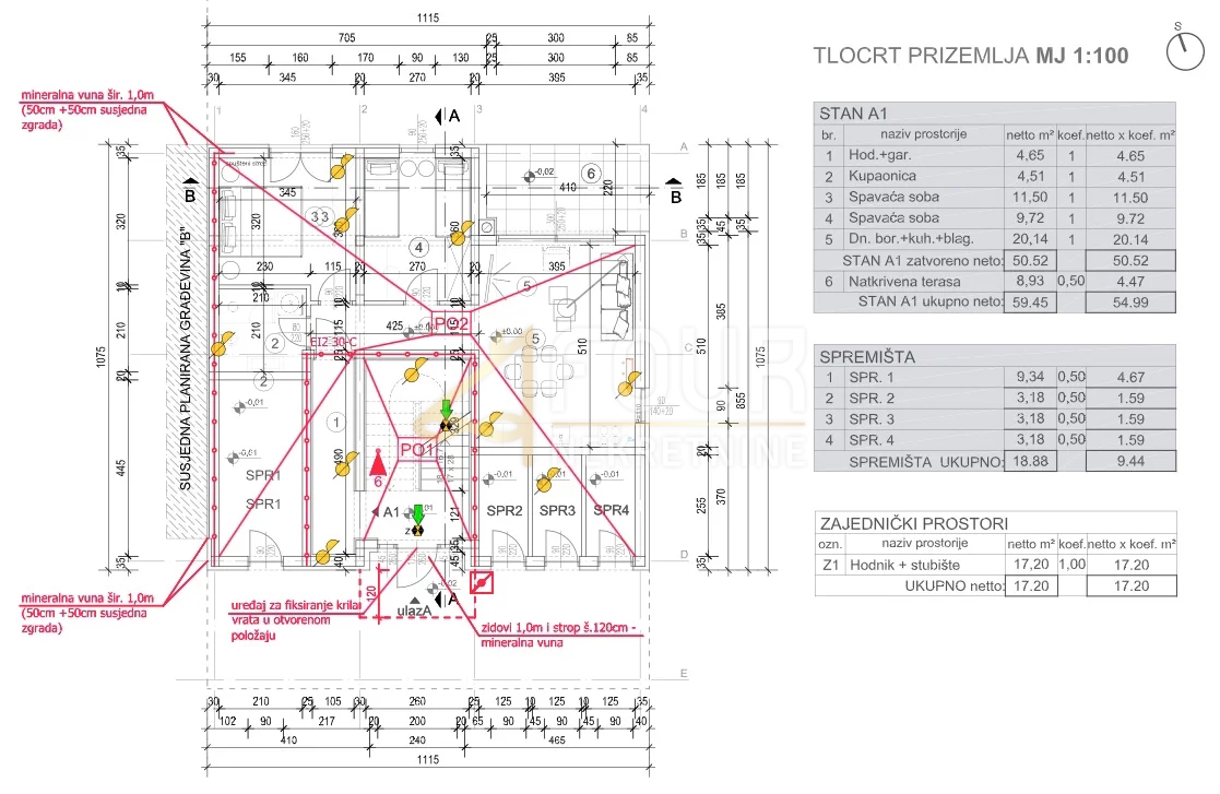 Stanovanje Štinjan, Pula, 54,99m2