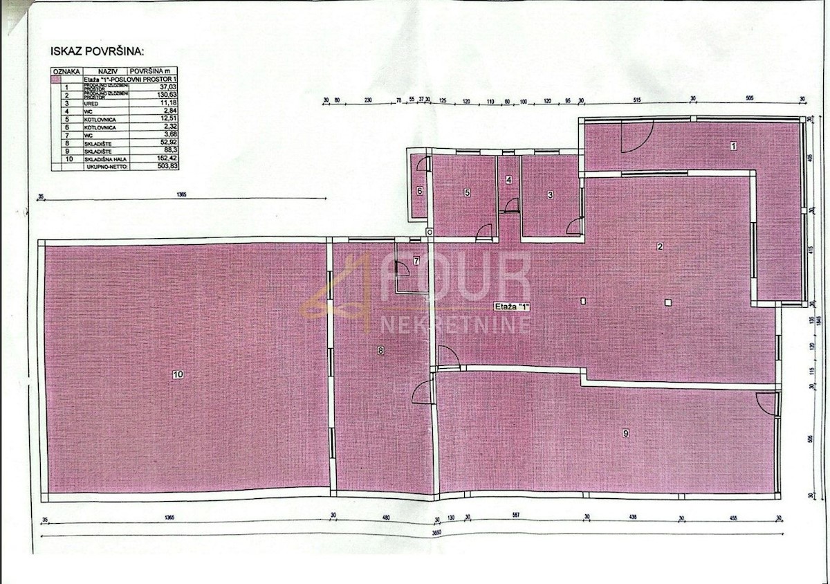 Poslovni prostor Marinići, Viškovo, 503,83m2