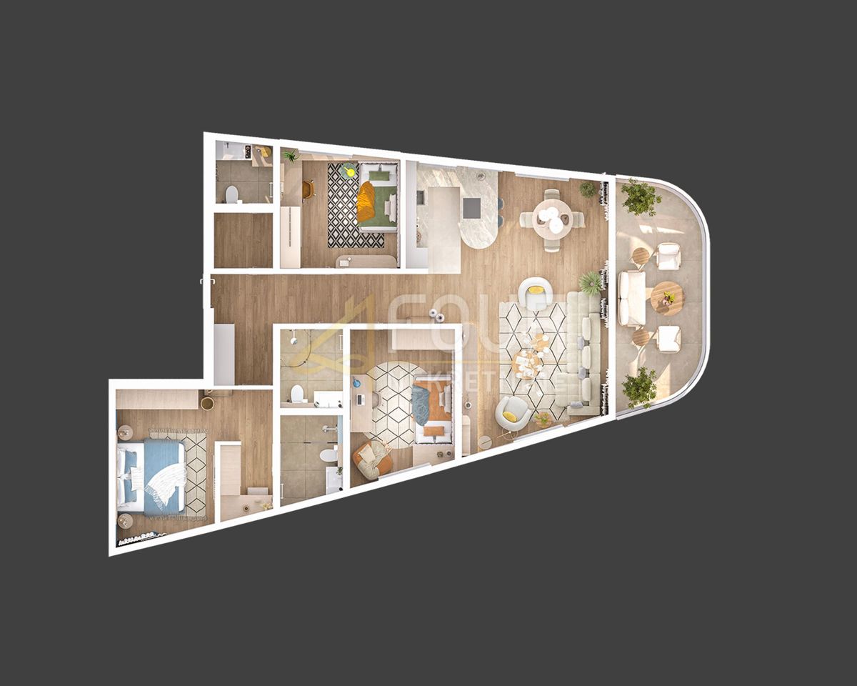 Stanovanje Kantrida, Rijeka, 123,90m2