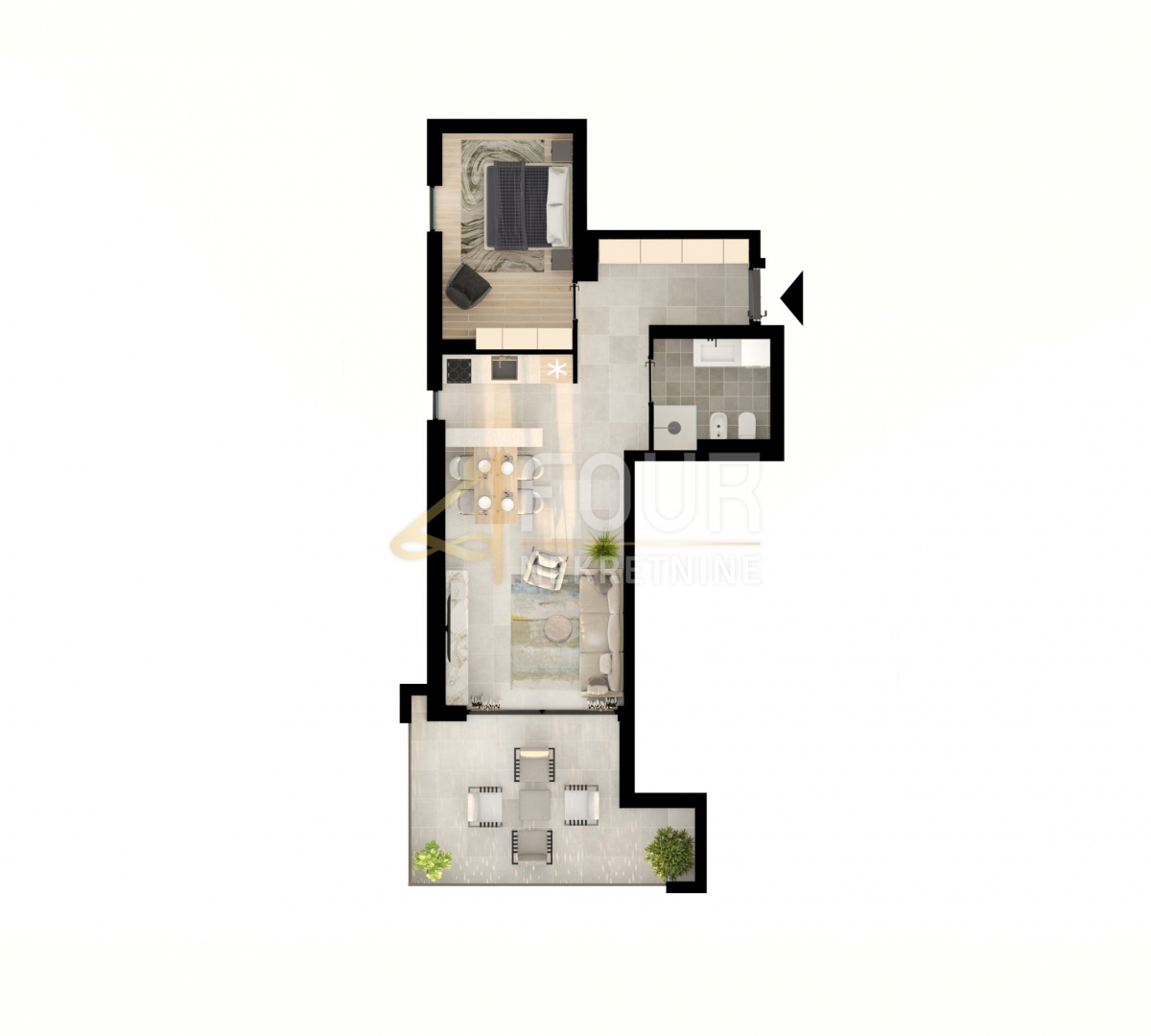 Stanovanje Umag, 68,80m2