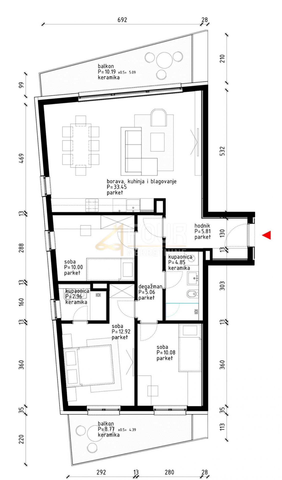 Stanovanje Poreč, 95,91m2
