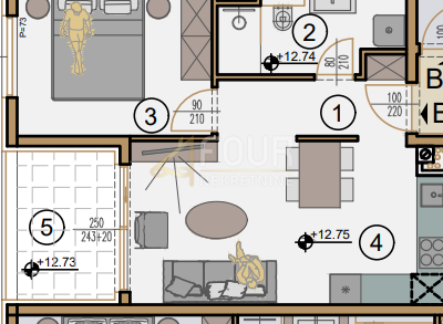 Stanovanje Srdoči, Rijeka, 43,91m2