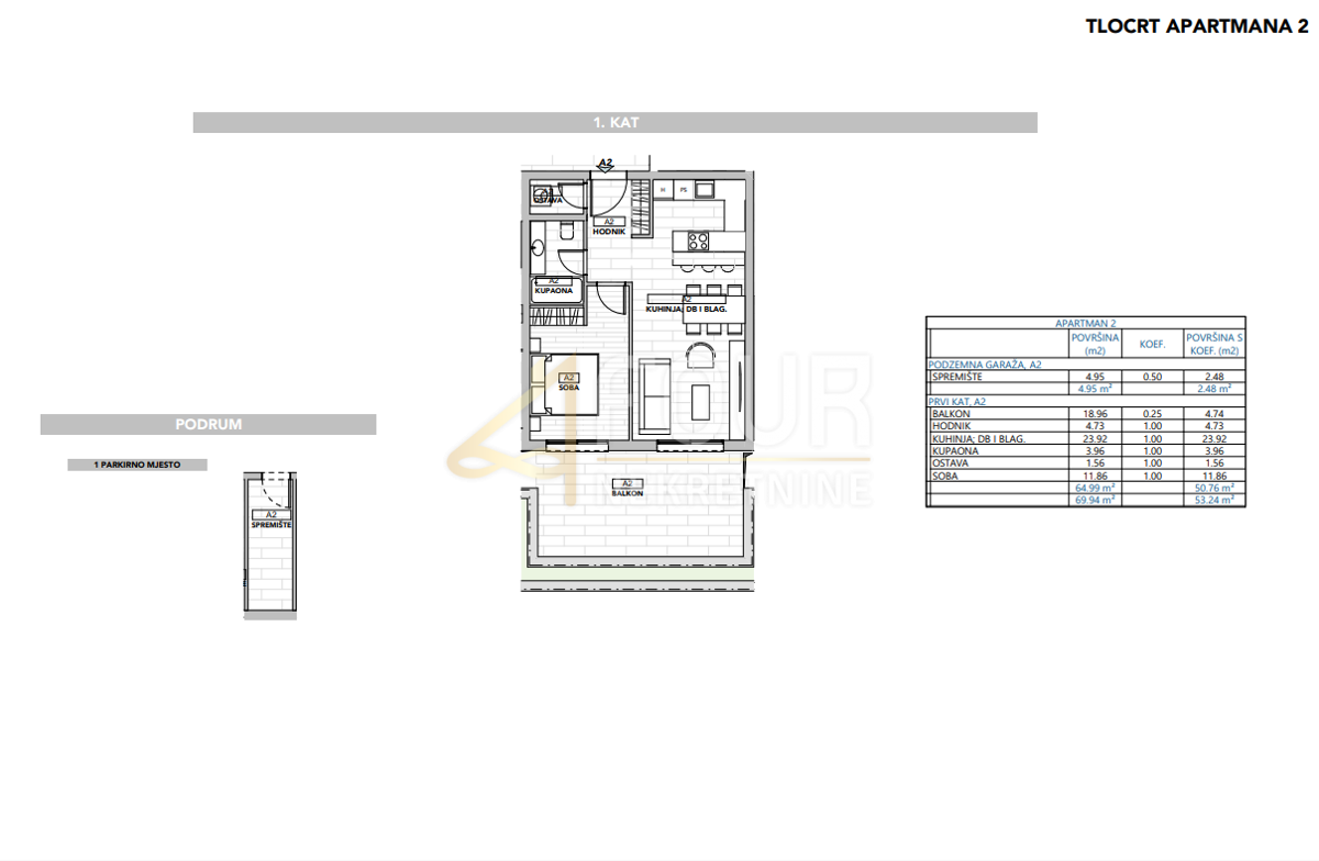 Stanovanje Opatija - Centar, Opatija, 53,24m2