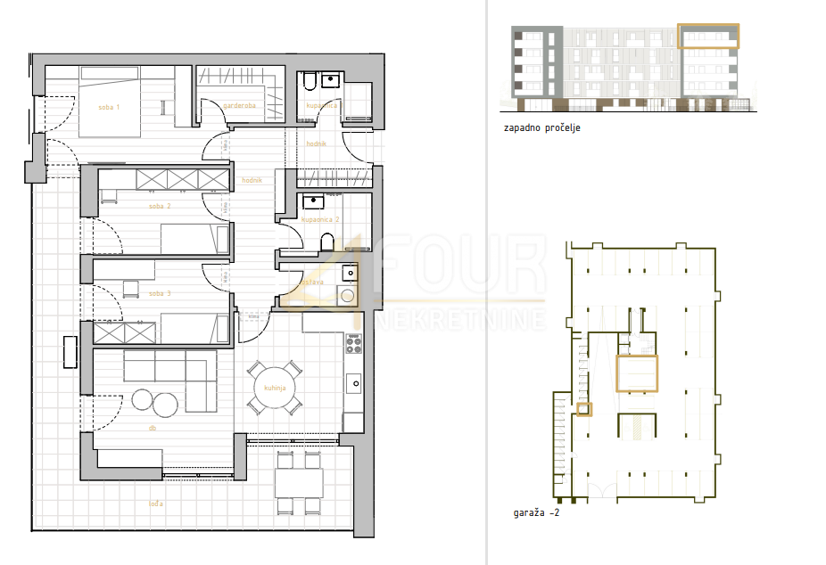 Stanovanje Zamet, Rijeka, 116,57m2